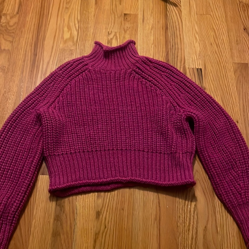 cowl neck chunky knit sweater